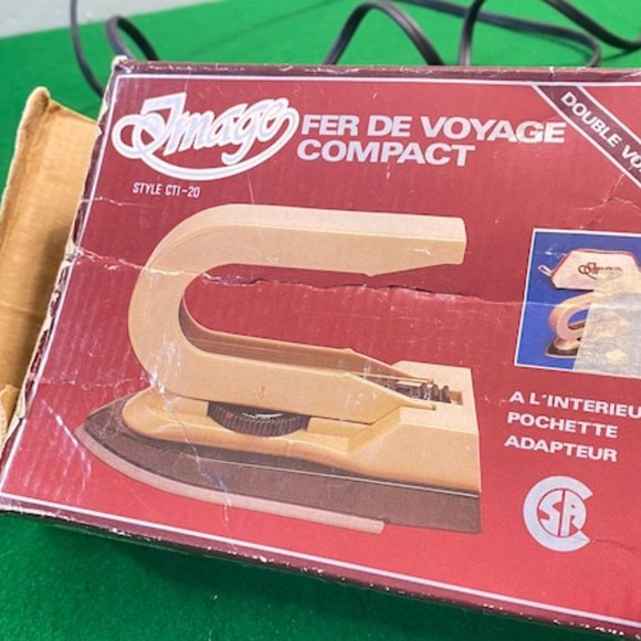 Vintage Image Travel Iron Dual Volt - Vintage Ironing Machine - Travel Iron w Fo - Picture 8 of 10